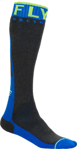 Fly Racing Fly Mx Pro Socks Thick Blue/Hi-Vis/Dark Grey Lg/Xl Spx009492-B2
