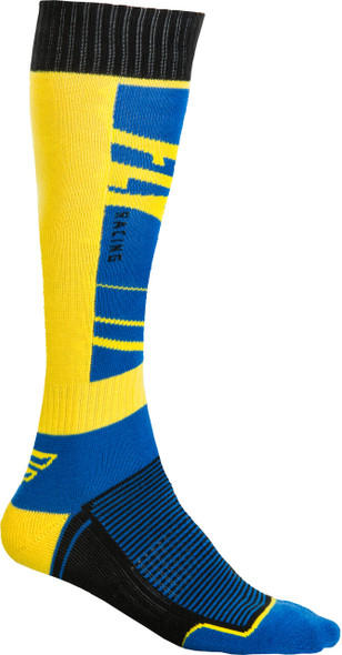 Fly Racing Fly Mx Socks Thin Navy/Yellow Sm/Md Spx009497-C1