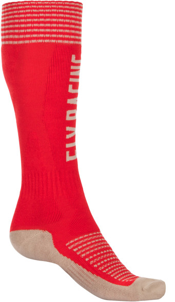 Fly Racing Mx Pro Sock Thick Red/Khaki Lg/Xl 350-0523L