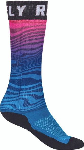 Fly Racing Mx Pro Sock Thin Blue/Pink/Black Lg/Xl 350-0520L