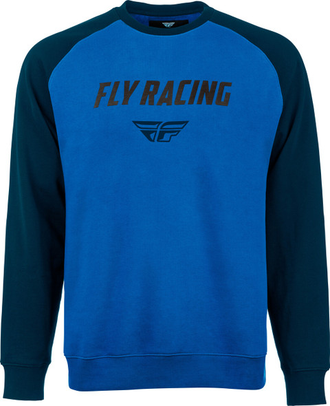 Fly Racing Fly Crew Neck Sweater Blue/Navy Lg 354-0257L