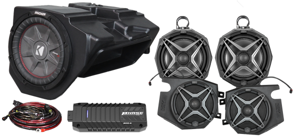 Ssv Works 5 Speaker Plug And Play Kit W/ 8" Cage Pods Ride Command 220-Rz34-Q5Xarc