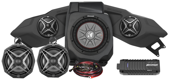 Ssv Works 5 Speaker Plug And Play Kit W/ 8" Cage Pods Ride Command 220-Rz5-Q5Xarc