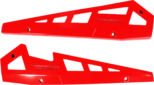 Pro Armor Rock Sliders Red Pol P141221Rd-293