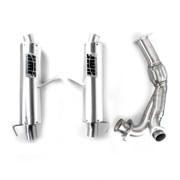 Hmf Utility Performance Dual 3/4 Exhaust Brushed 16572636071