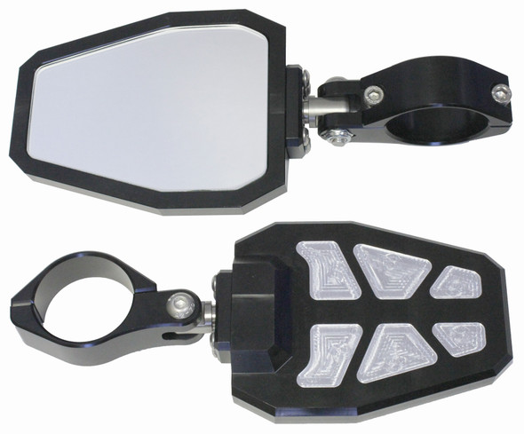 Modquad Side Mirror Black Pr 2.0" Recut Pockets Side-2-Pblk