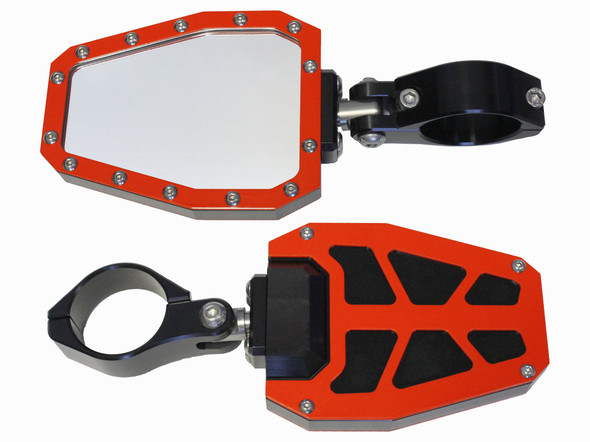 Modquad Side Mirror Red Bezel Pr 1.75" Side-1.75-Bx3Rd