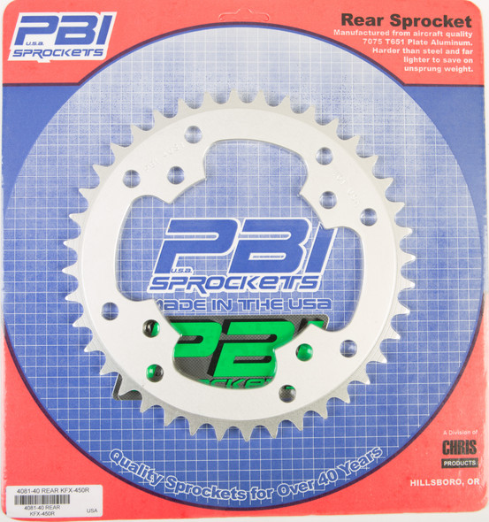 Pbi Rear Sprocket Aluminum 40T-520 Kaw 4081-40-3