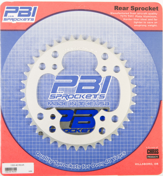 Pbi Rear Sprocket Aluminum 40T-520 Pol 1352-40-3