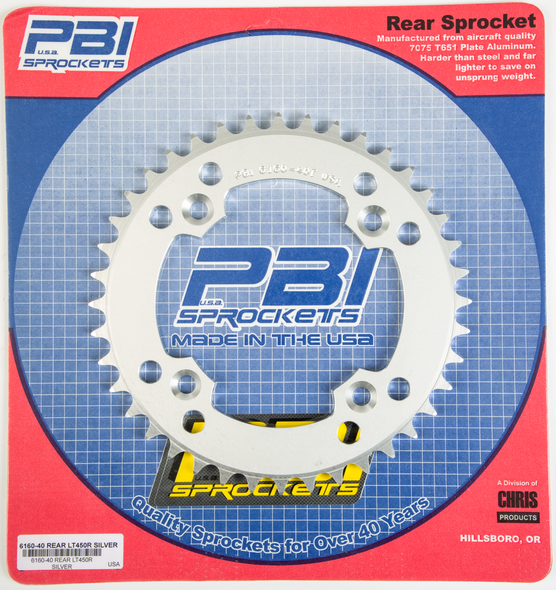 Pbi Rear Sprocket Aluminum 40T-520 Suz 6160-40-3