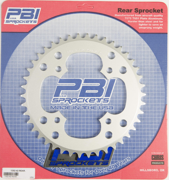 Pbi Rear Sprocket Aluminum 42T-520 Pol 1352-42-3