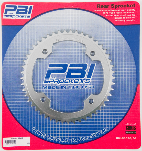 Pbi Rear Sprocket Aluminum 49T-428 Yam 706749-2