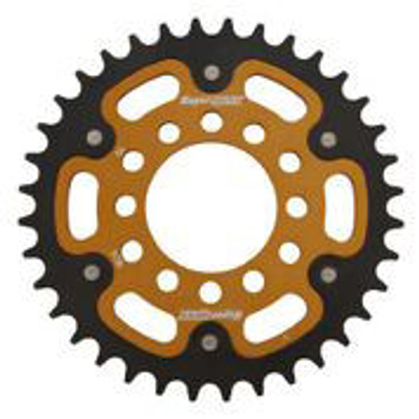 Supersprox Rear Stealth Sprocket Alu/Stl 36T-520 Gld Kaw/Suz Rst-1826-36-Gld