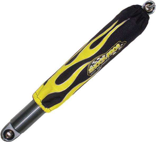 Shockpros Shock Covers Black W/Yellow Flames A102Ylfl