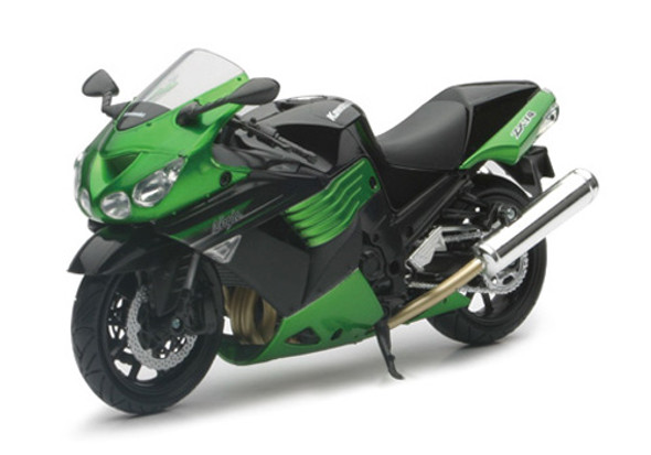 New Ray 1/12 Kawasaki Zx-14 Street Bike (2011) Green 57433B
