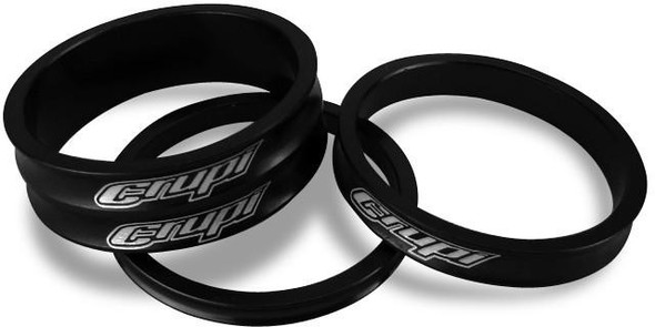 Crupi Headset Spacers 1-1/8" Black 3Mm 5Mm 10Mm 46111