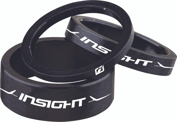 Insight Alloy Headset Spacers Black 1" 3Mm/5Mm/10Mm Insp001Bkbk