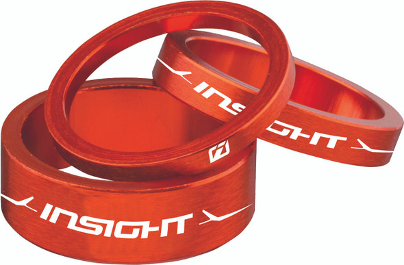 Insight Alloy Headset Spacers Orange 1-1/8" 3Mm/5Mm/10Mm Insp118Oror