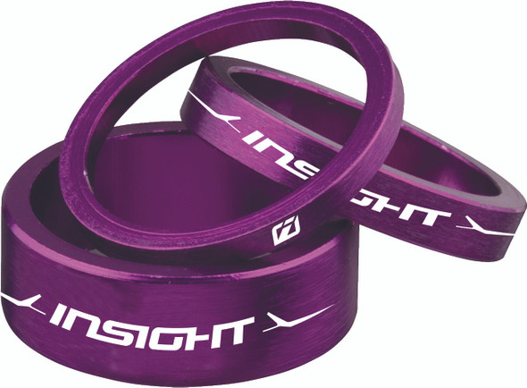 Insight Alloy Headset Spacers Purple 1" 3Mm/5Mm/10Mm Insp001Pupu