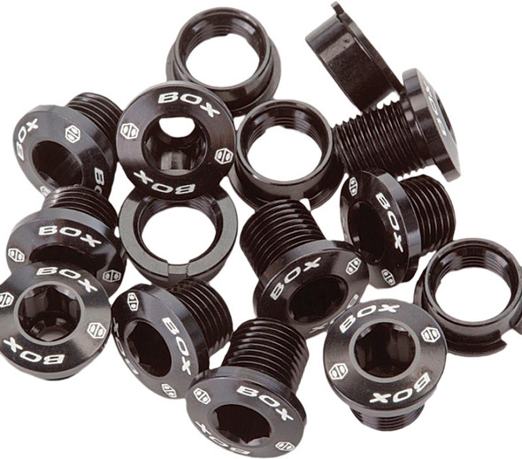 Box Alloy Chain Ring Bolt Black 15Pc Set Bx-Cr15Alblt-Bk