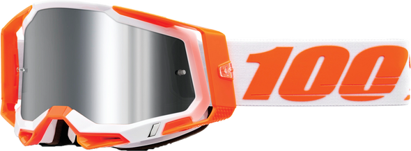 100% Racecraft 2 Goggle Orange Mirror Slvr Flash Lens 50010-00013