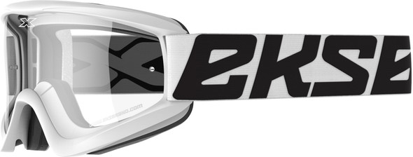 EKS Brand Flat-Out Clear Goggle White 067-10485