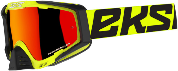 EKS Brand Outrigger Goggle Flo Ylw/Blk W/Red Mirror 067-50190