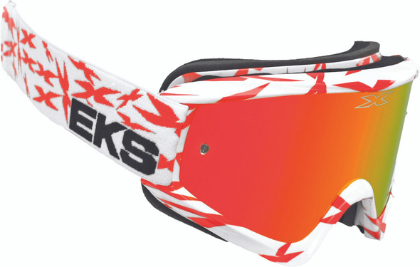 EKS Brand Scatter-X Goggle White/Red W/Red Mirror Lens 067-10635