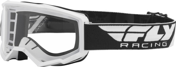 Fly Racing Focus Goggle White W/Clear Lens Fla-009