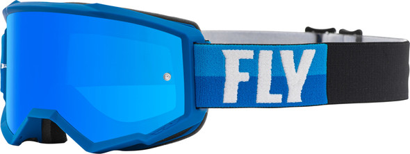 Fly Racing Zone Goggle Blue/Black W/Sky Blue Mir/Smk Lens W/Post Fla-058