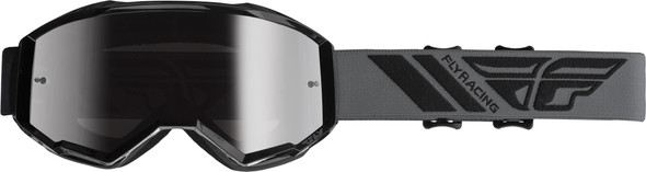 Fly Racing Zone Youth Goggle Black W/Silver Mirror Lens W/Post Flc-011