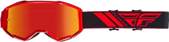 Fly Racing Zone Youth Goggle Red W/Red Mirror Lens W/Post Flc-014