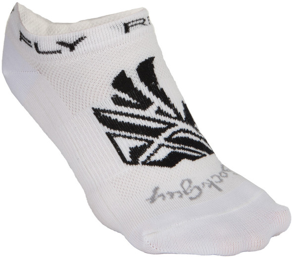 Fly Racing No Show Socks White S/M 350-0313S