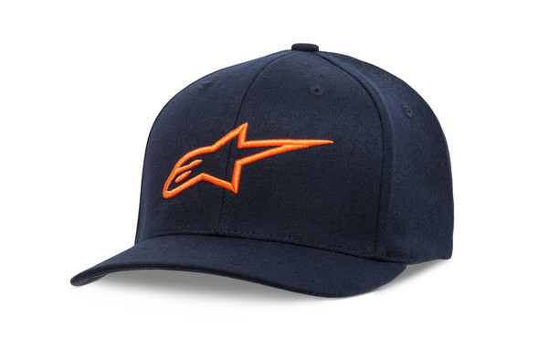 Alpinestars Curve Hat Navy/Orange Sm/Md 1017-81010-7032-S/M