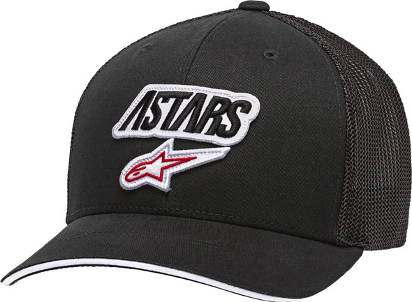 Alpinestars Race Angle Mesh Hat Black/Black Lg/Xl Curved Bill 1139-81540-1010-L/Xl