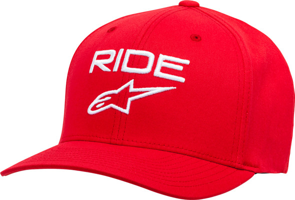 Alpinestars Ride 2.0 Hat Red/White Lg/Xl Curved Bill 1019-81114-3020-L/Xl