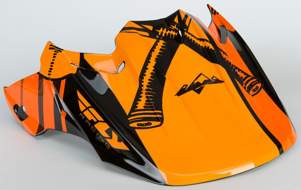 Fly Racing Hmk F2 Replacement Visor Black/Orange 73-48403