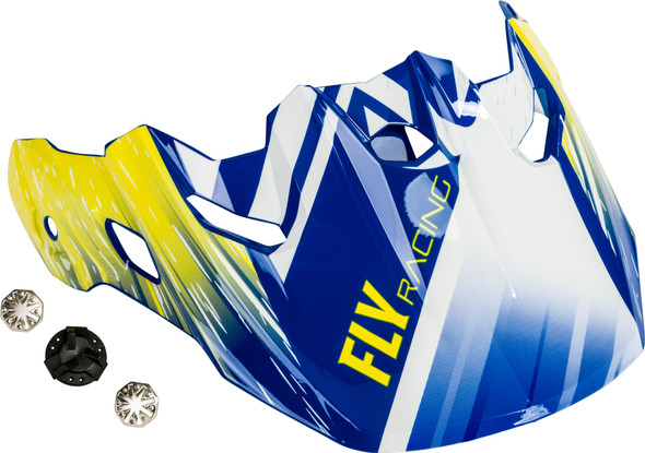 Fly Racing Toxin Resin Visor White/Yellow/Blue 73-88047