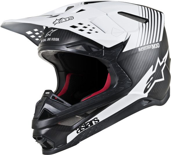 Alpinestars S.Tech M10 Dyno Helmet Matte Black/White 2X 8301119-1301-2X