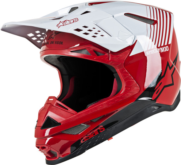 Alpinestars S.Tech M10 Dyno Helmet Red/White Md 8301119-3182-Md