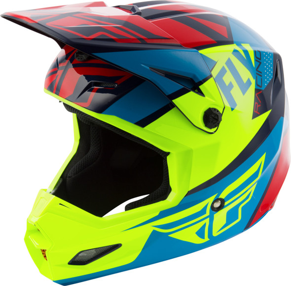 Fly Racing Elite Guild Helmet Red/Blue/Hi-Vis Lg 73-8603-7-L