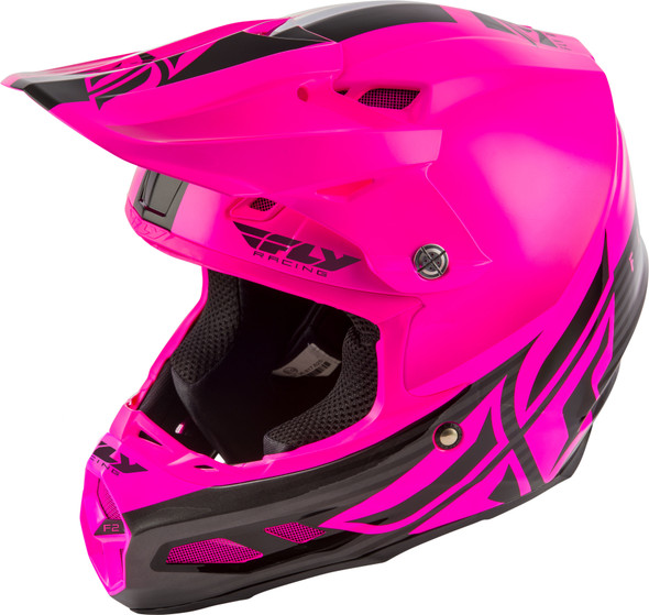 Fly Racing F2 Carbon Shield Helmet Black/Pink Sm 73-4249-5