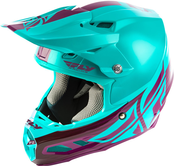 Fly Racing F2 Carbon Shield Helmet Seafoam/Port Xs 73-4247-4