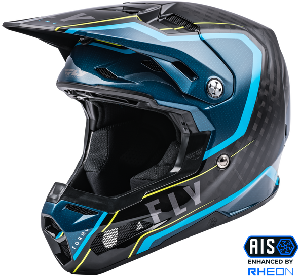 Fly Racing Formula Carbon Axon Helmet Black/Blue  2X 73-44202X