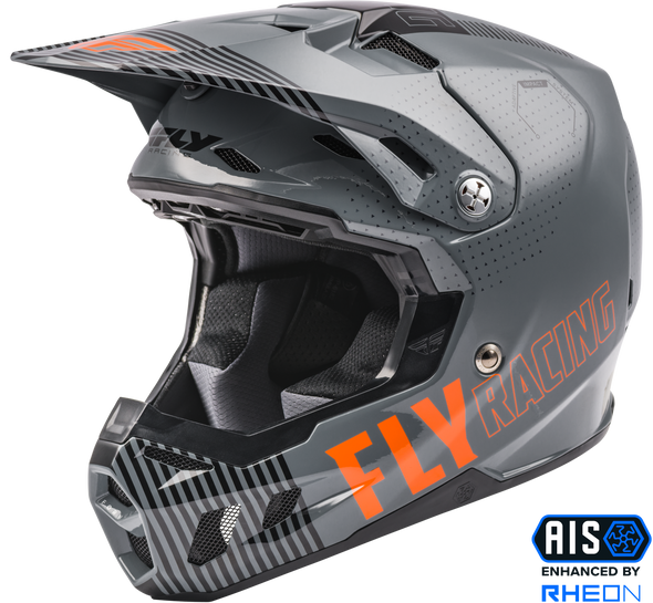 Fly Racing Formula Cc Primary Helmet Grey/Orange Xs 73-4308Xs