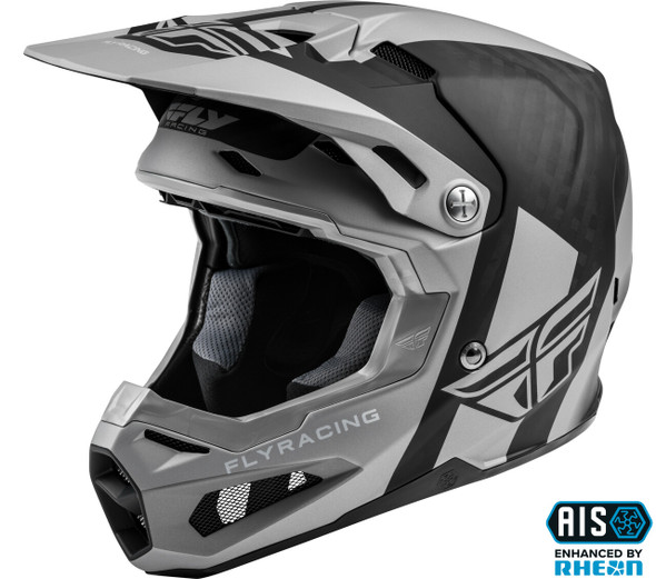 Fly Racing Formula Origin Helmet Matte Black/Silver Sm 73-4405-5