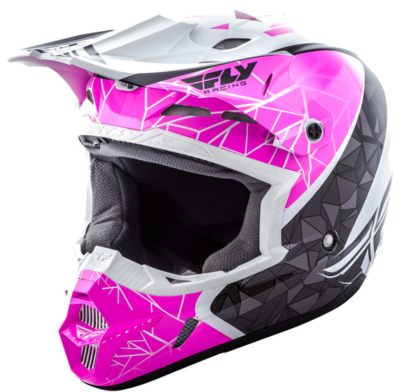 Fly Racing Kinetic Crux Helmet Pink/Black/White S 73-3389S