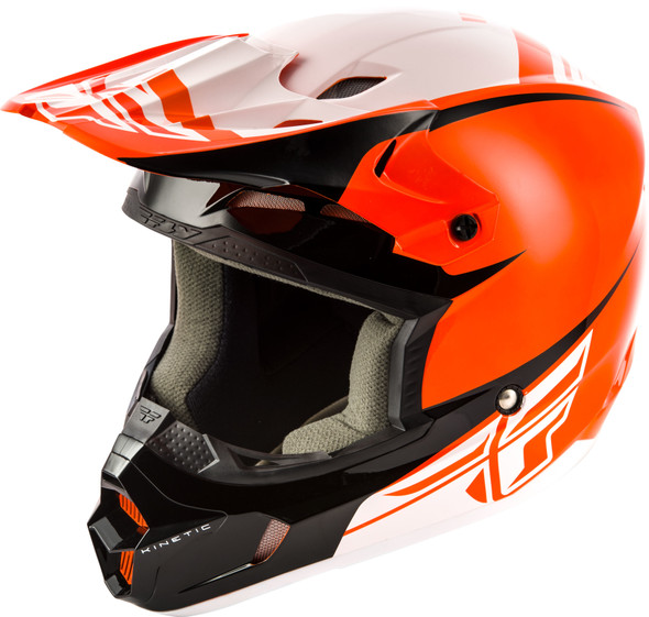 Fly Racing Kinetic Sharp Helmet Orange/Black Lg 73-3408-7