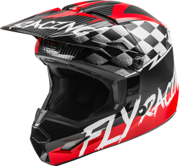 Fly Racing Kinetic Sketch Helmet Red/Black/Grey Yl 73-3462Yl