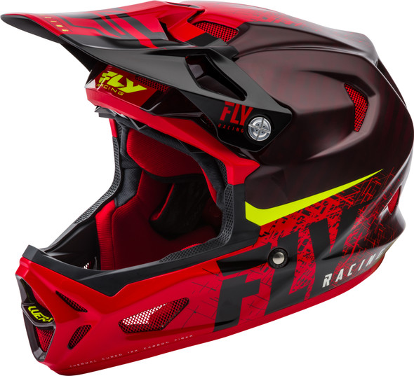 Fly Racing Werx Carbon Helmet Black/Red Xs Fl04-08-Xs